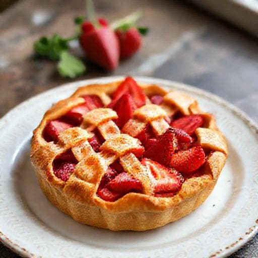 Tarte aux Fraises et Rhubarbe