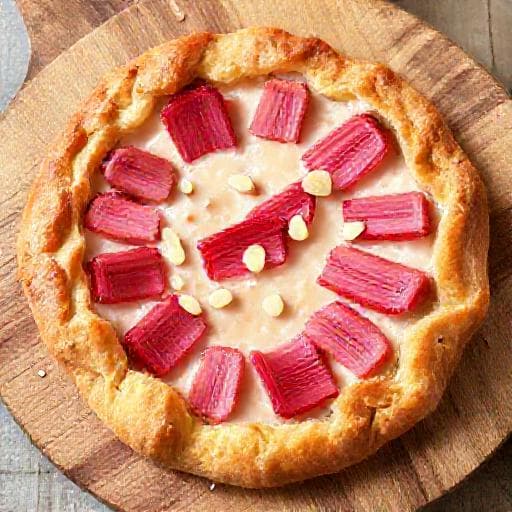 Tarte à la Rhubarbe et à la Crème d'Amande (Galette des Rois revisitée)
