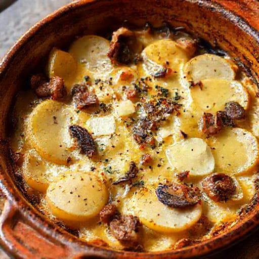 Tartiflette aux Cèpes et Lardons Fumés