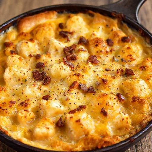 Gratin de Chou-fleur à la Moutarde et aux Lardons