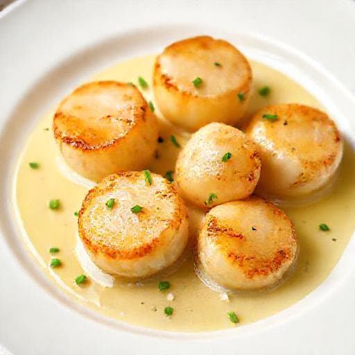 Saint-Jacques Poêlées Traditionnelles au Beurre Blanc
