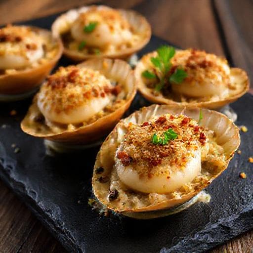 Coquilles Saint-Jacques Gratinées à la Normande