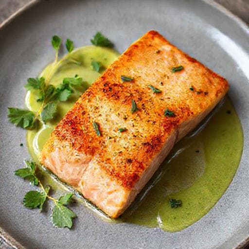 Saumon poêlé, sauce légère à l'oseille