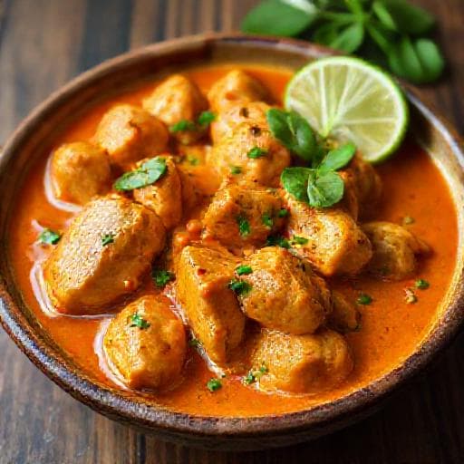 Poulet au Beurre au Curry Rouge