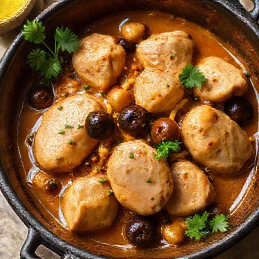 Tajine de Poulet Express au Citron Confit