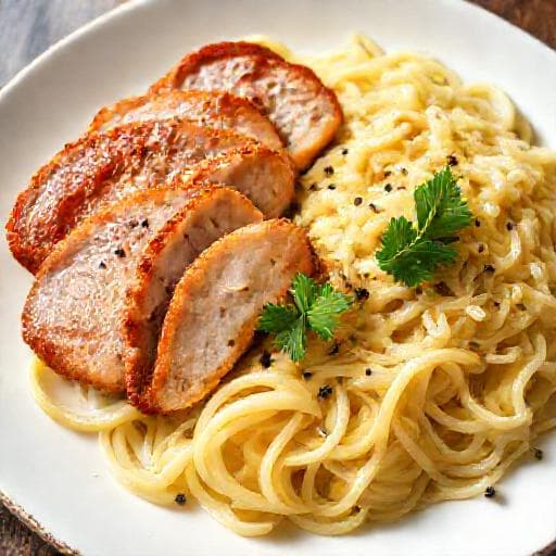 Rychlá pečená husa se zelnými nudlemi