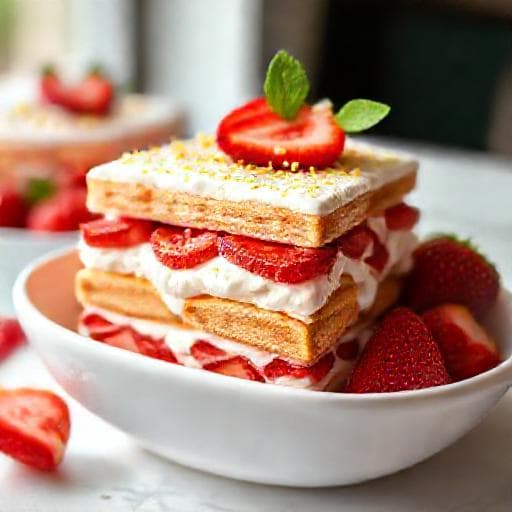 Tiramisu s jahodami a limetkou