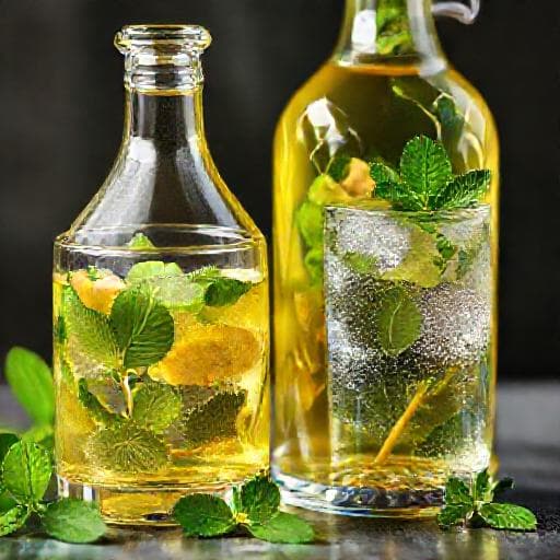 Bezinkový sirup s mátou a zázvorem