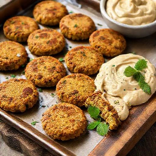 Pečený falafel s bylinkami