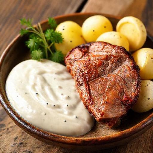 Klasické uzené maso s křenovou omáčkou