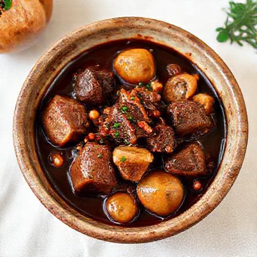 Roštěnec po burgundsku (Boeuf Bourguignon)