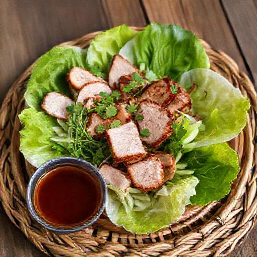 Thịt Luộc Cuốn Bánh Tráng Miền Trung (Thêm Thịt Nướng)