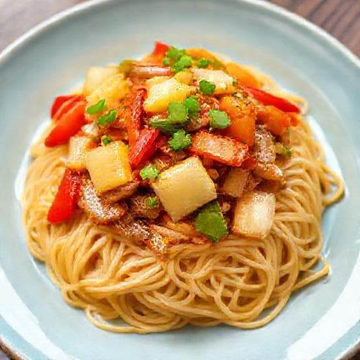 Phở Chiên Phồng Sốt Chua Ngọt