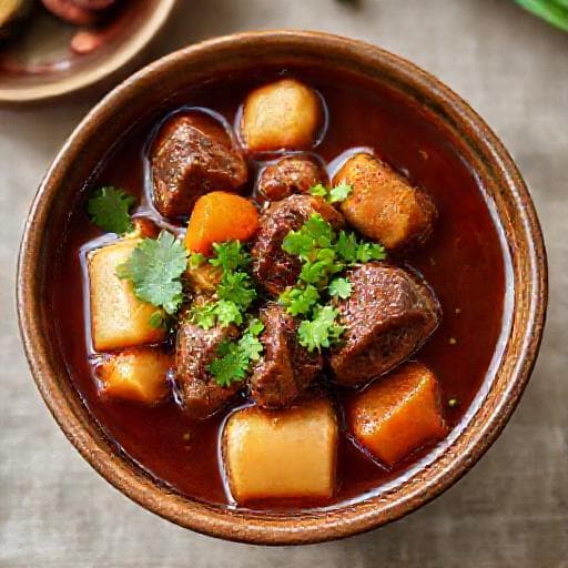 Bò sốt vang truyền thống
