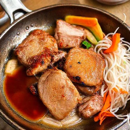 Bún chả áp chảo nhanh gọn