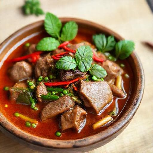 Bò Hầm Tiêu Xanh Kiểu Miền Trung