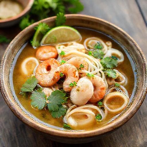 Bún thang hải sản