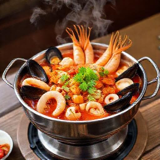 Lẩu Kim Chi Hải Sản