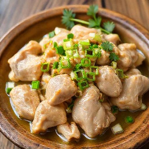 Gà hấp hành truyền thống