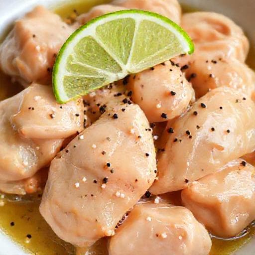 Gà hấp muối tiêu chanh nhanh gọn