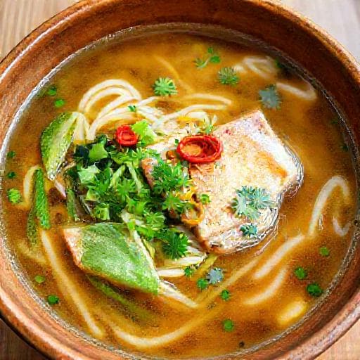 Bún cá rô đồng om dưa