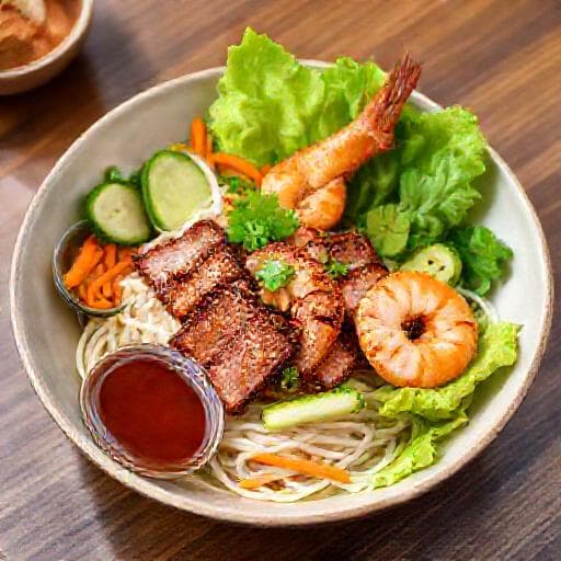Bún Thịt Nướng Tôm Nướng (Biến Tấu)