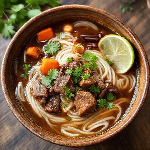 Hủ tiếu bò kho truyền thống