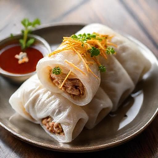 Bánh cuốn Thanh Trì nhân thịt mộc nhĩ
