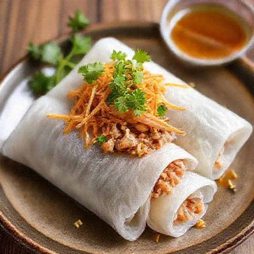 Bánh Cuốn Nhân Tôm Thịt