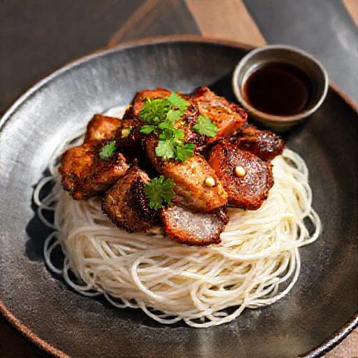 Bánh Hỏi Lòng Heo Nướng Sa Tế