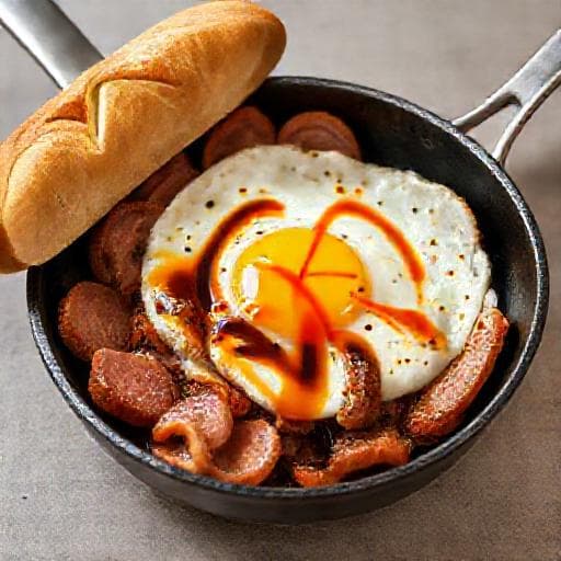 Bánh mì chảo thập cẩm kiểu nhanh