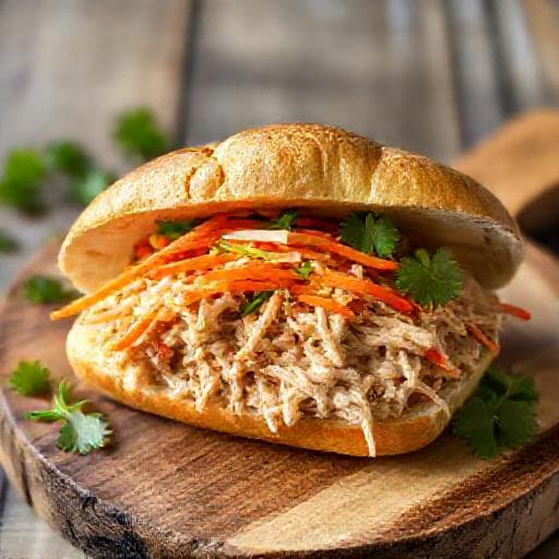 Bánh Mì Gà Xé Nhanh Gọn