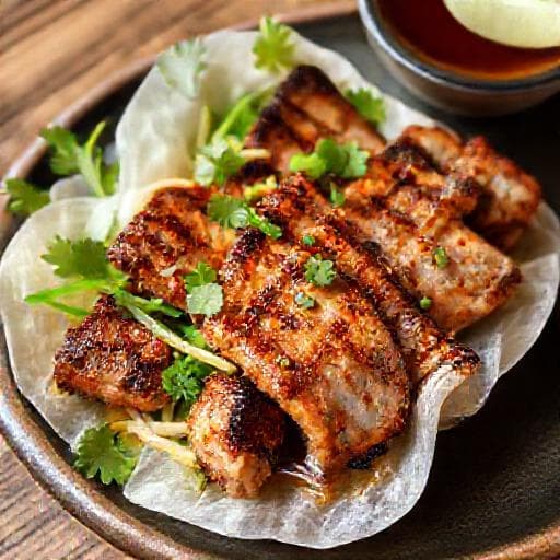 Bánh tráng cuốn thịt heo nướng ngũ vị
