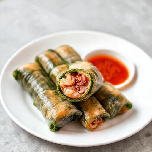 Chả Ram Tôm Đất Cuốn Rong Biển