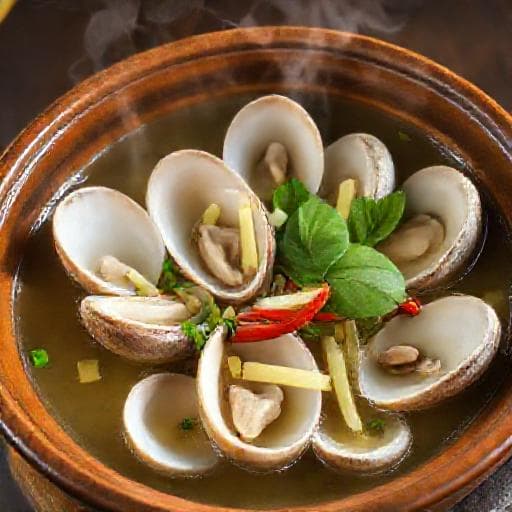Nghêu hấp sả truyền thống