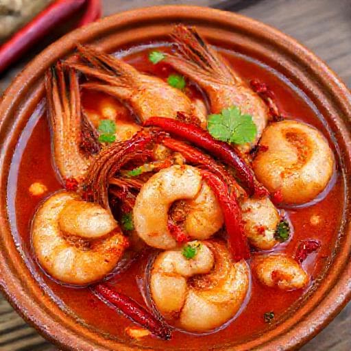 Tôm Rim Nước Dừa Cay Kiểu Miền Trung