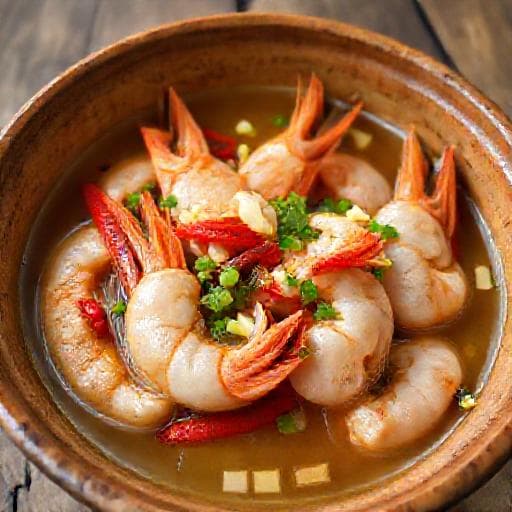 Tôm Hấp Bia Sả Ớt