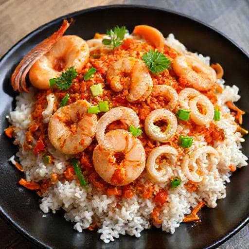 Cơm rang kim chi hải sản
