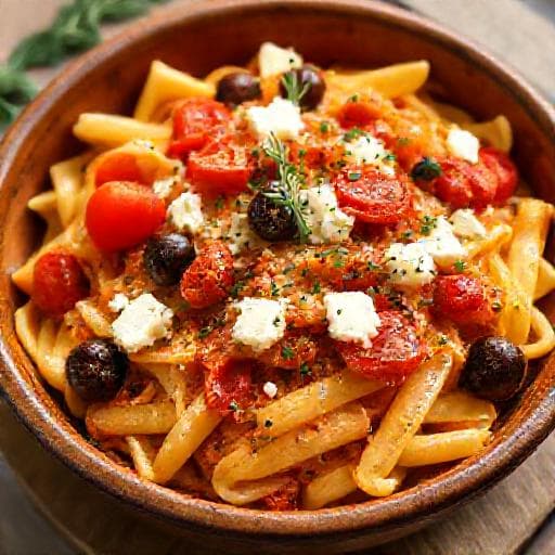 Mì Feta Nướng Cà Chua Kiểu Hy Lạp