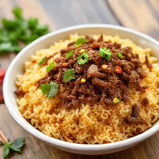 Cơm chiên tỏi bò bằm