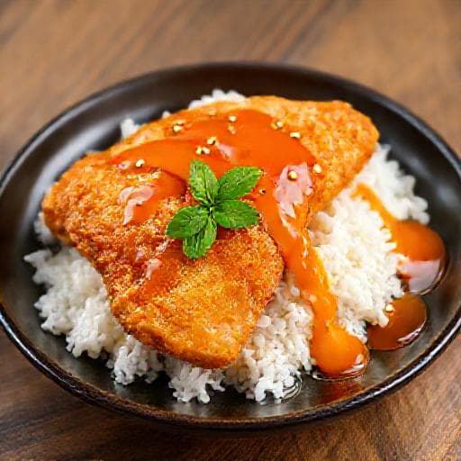 Cơm Gà Xối Mỡ Sốt Chanh Dây