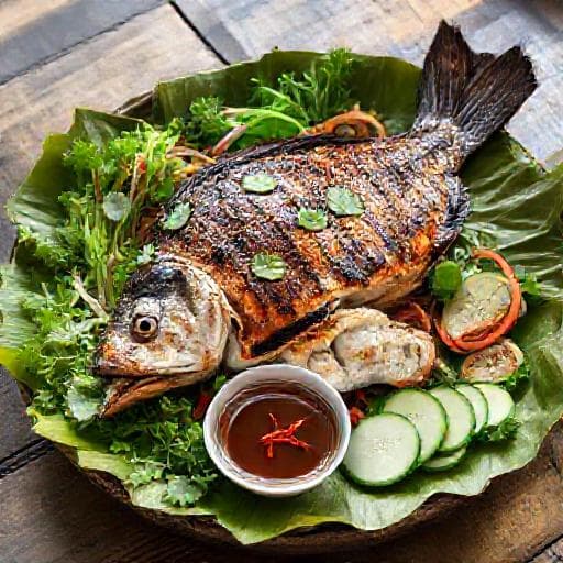 Cá Lóc Nướng Trui Truyền Thống