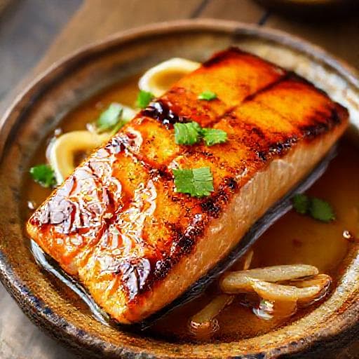 Cá Hồi Nướng Mật Ong Truyền Thống