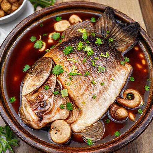 Cá Chẽm Hấp Xì Dầu Kiểu Quảng Đông