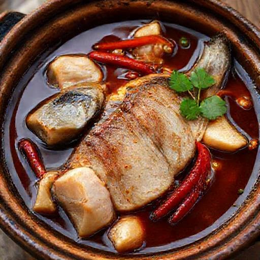Cá trắm kho riềng truyền thống