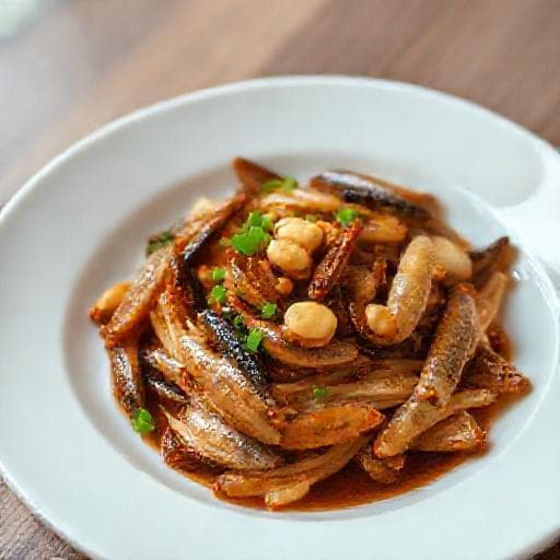 Cá cơm rim lạc nhanh gọn