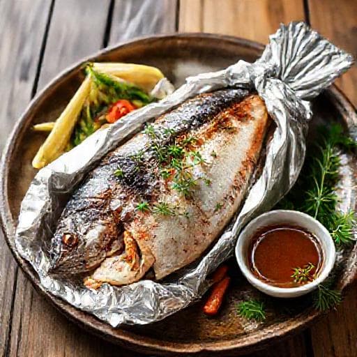 Cá thu nướng giấy bạc truyền thống