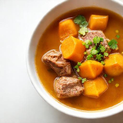 Canh bí đỏ nấu sườn non
