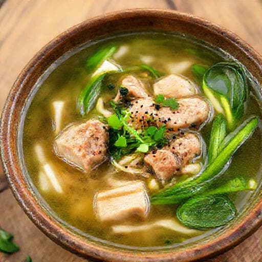 Canh Cải Nấu Thịt Băm Truyền Thống