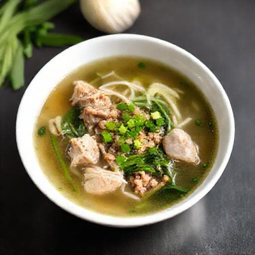 Canh Cải Nấu Thịt Băm Nhanh Gọn